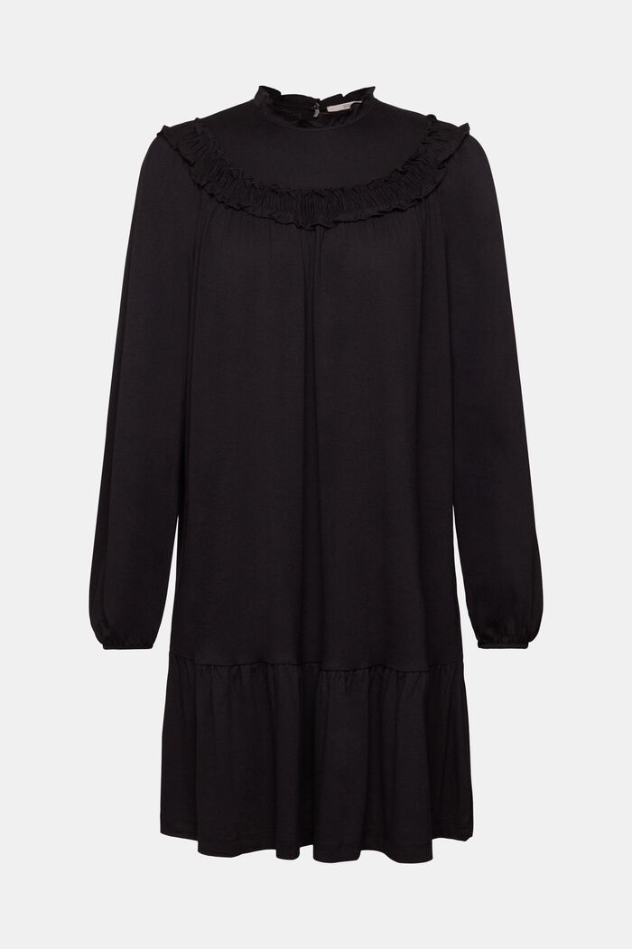 Mini-robe en maille, LENZING™ ECOVERO™, BLACK, detail image number 6