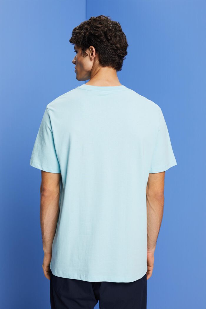 T-shirt orné d’un imprimé sur la poitrine, 100 % coton, LIGHT TURQUOISE, detail image number 3