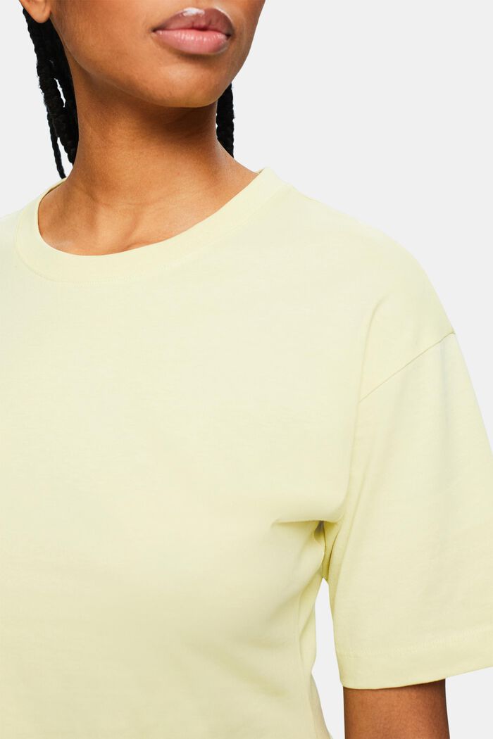 T-shirt à col ras-du-cou cintré à la taille, LIME YELLOW, detail image number 3