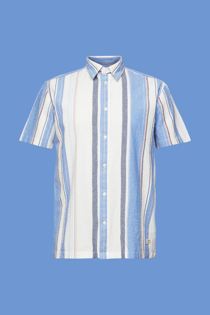 Chemise rayée à manches courtes, 100 % coton, BRIGHT BLUE, detail image number 6