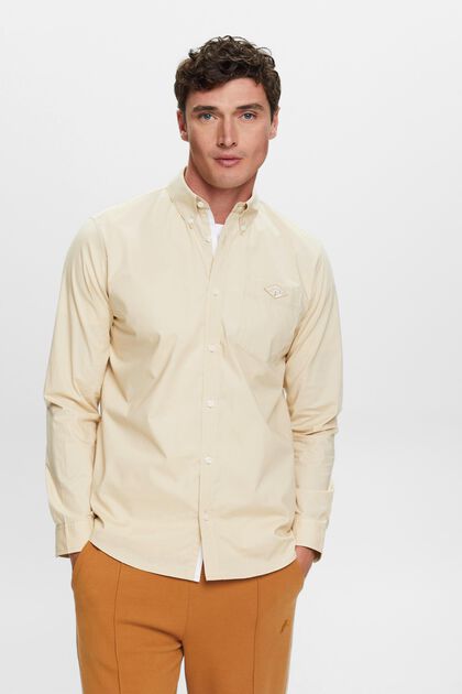 Chemise en coton dotée d'un col à pointes boutonnées