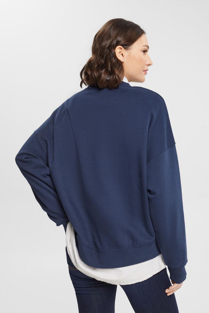 Sweatshirt met geborduurd mouwlogo, NAVY, detail image number 3