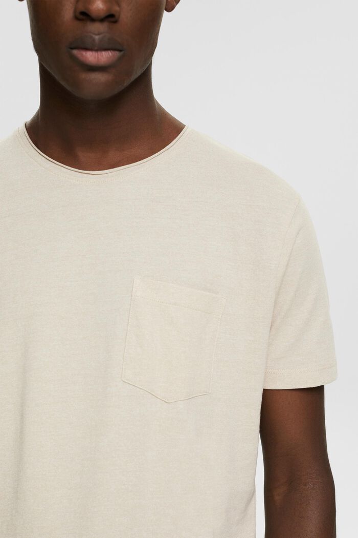 Gerecycled: gemêleerd jersey T-shirt, LIGHT TAUPE, detail image number 2