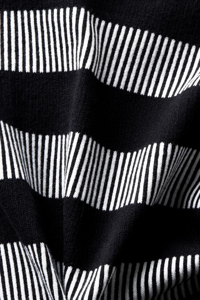 Cardigan cropped à rayures jacquard, BLACK, detail image number 6