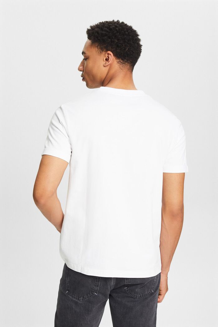 Uniseks organic cotton-jersey T-shirt met print, WHITE, detail image number 2