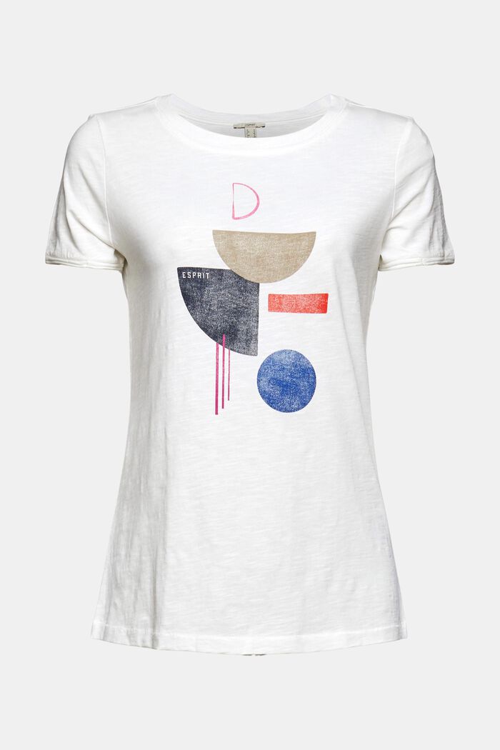 T-shirt à imprimé, 100 % coton biologique, OFF WHITE, detail image number 5
