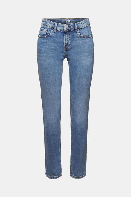 Gerecycled: jeans met middelhoge taille en rechte pijpen