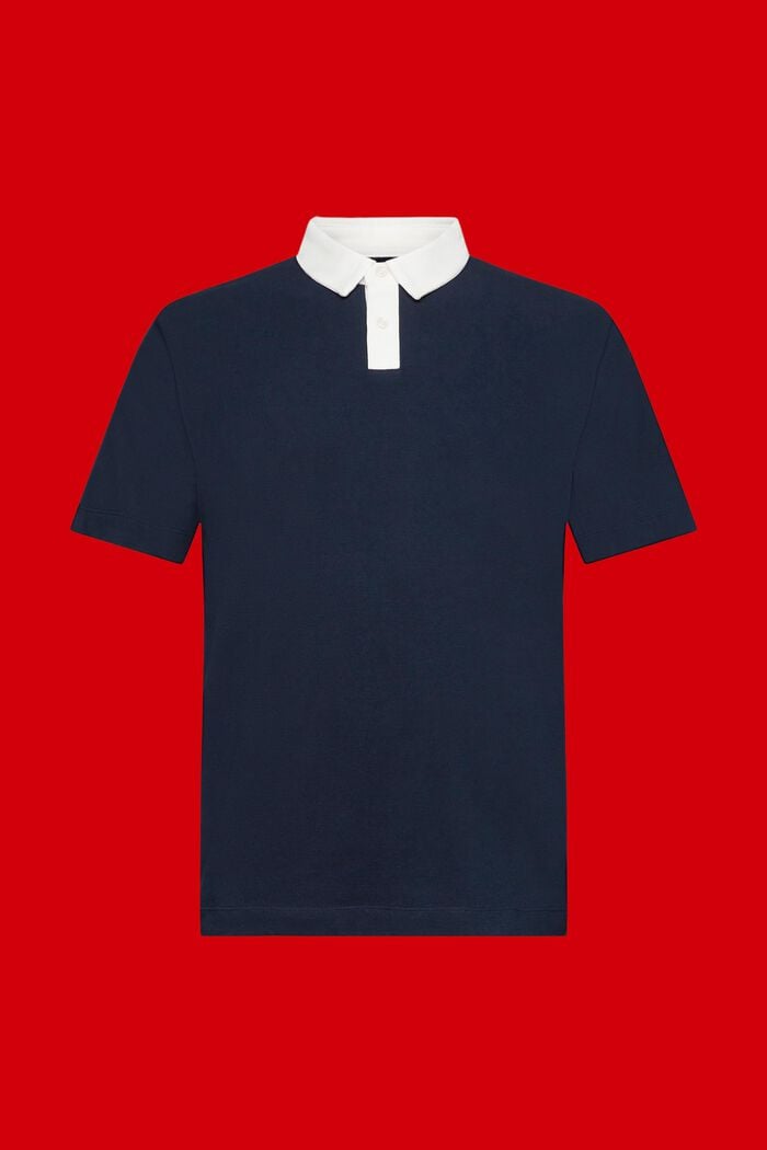 Poloshirt van katoen-piqué, NAVY, detail image number 6