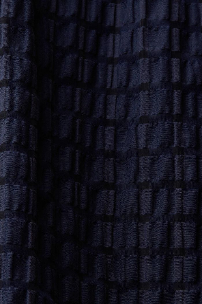 Gestructureerde mini-jurk met volants aan de zoom, NAVY, detail image number 5
