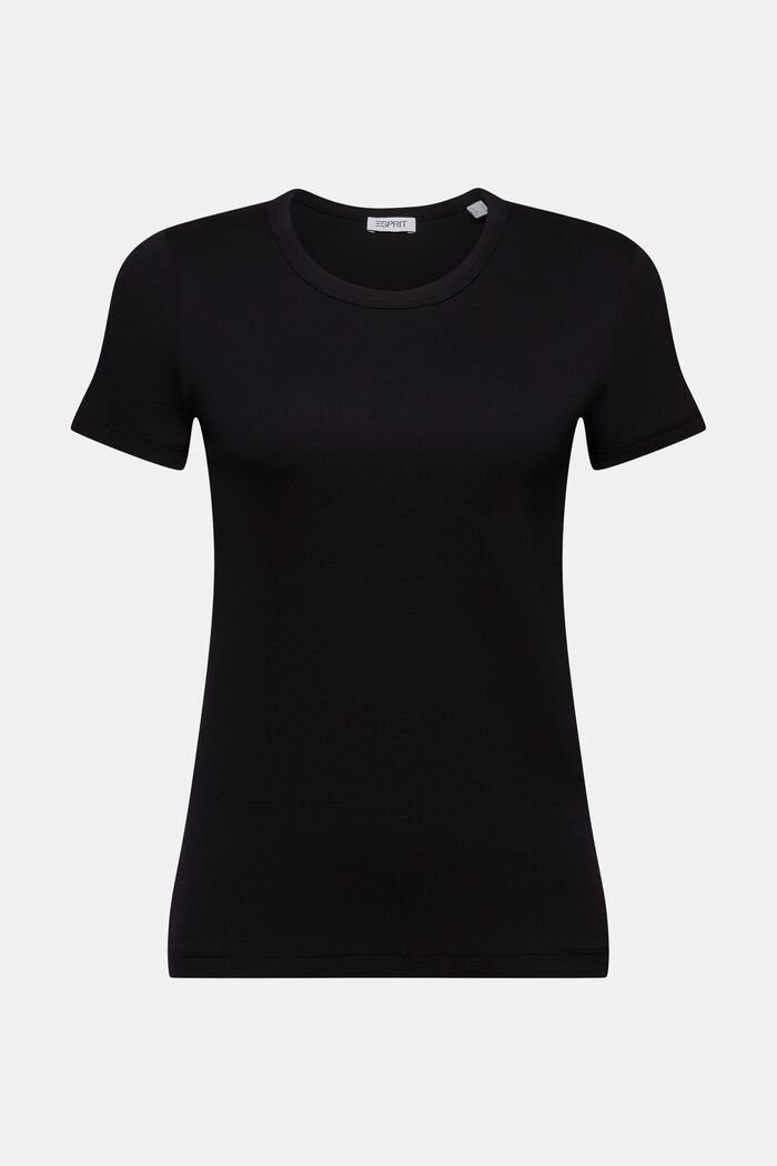 Katoenen T-shirt met korte mouwen, BLACK, detail image number 6