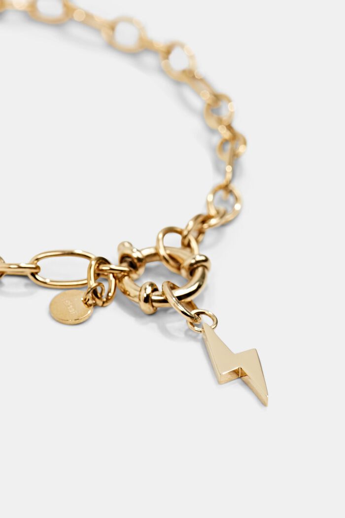 Edelstalen armband met hangertje, GOLD, detail image number 0