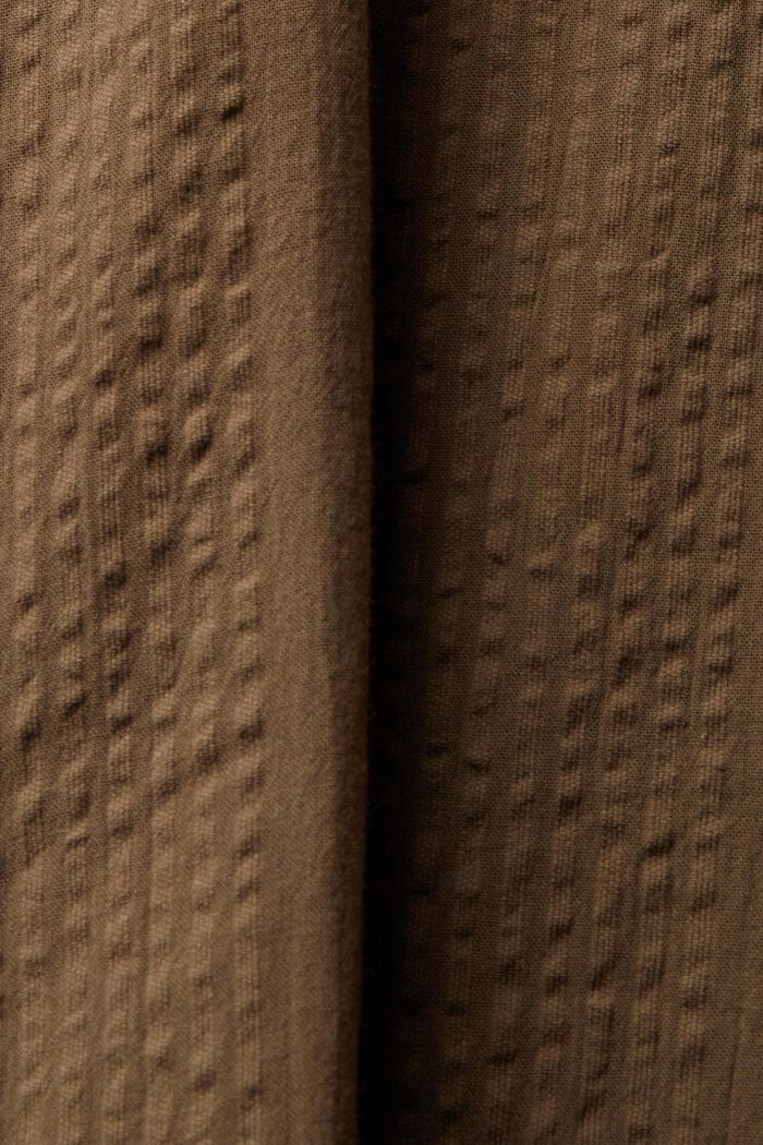 Robe en coton texturé, KHAKI GREEN, detail image number 5