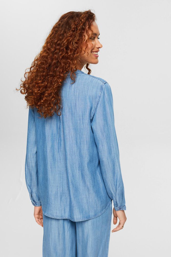 Van TENCEL™: blouse in denim look, BLUE MEDIUM WASHED, detail image number 3
