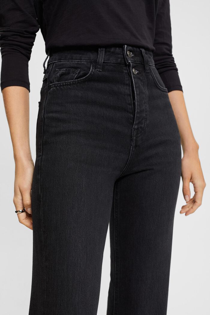 Retro uitlopende jeans, BLACK DARK WASHED, detail image number 2