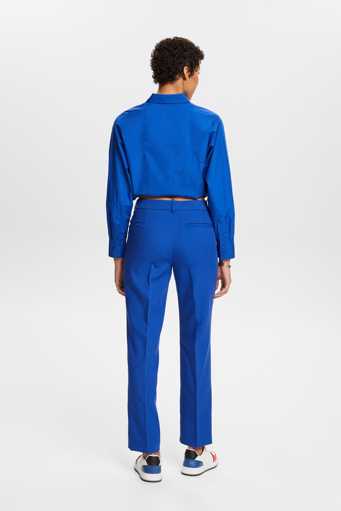 Pantalon taille basse de coupe droite, BRIGHT BLUE, detail image number 3