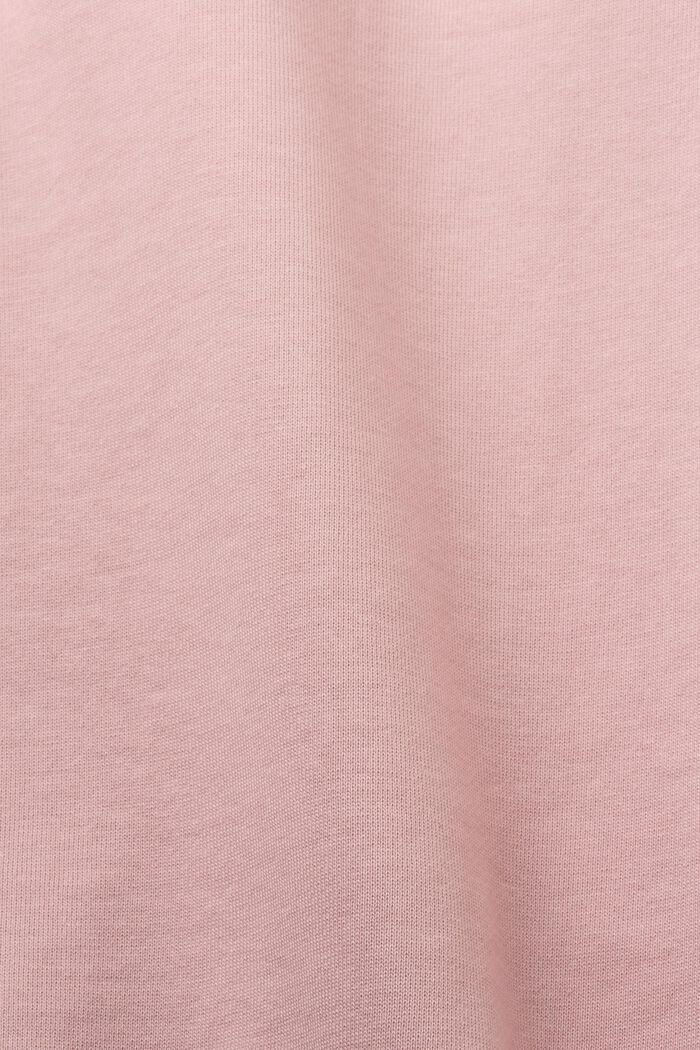Sweat-shirt en coton biologique orné d’un logo, OLD PINK, detail image number 4