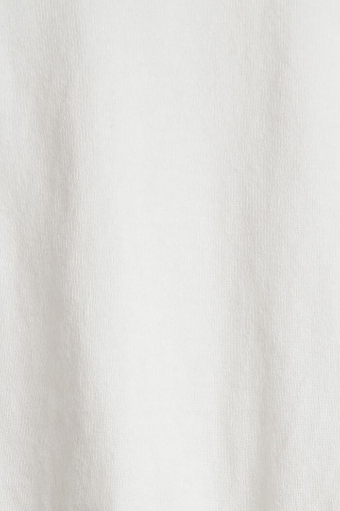 Gebreide trui van katoen, OFF WHITE, detail image number 4
