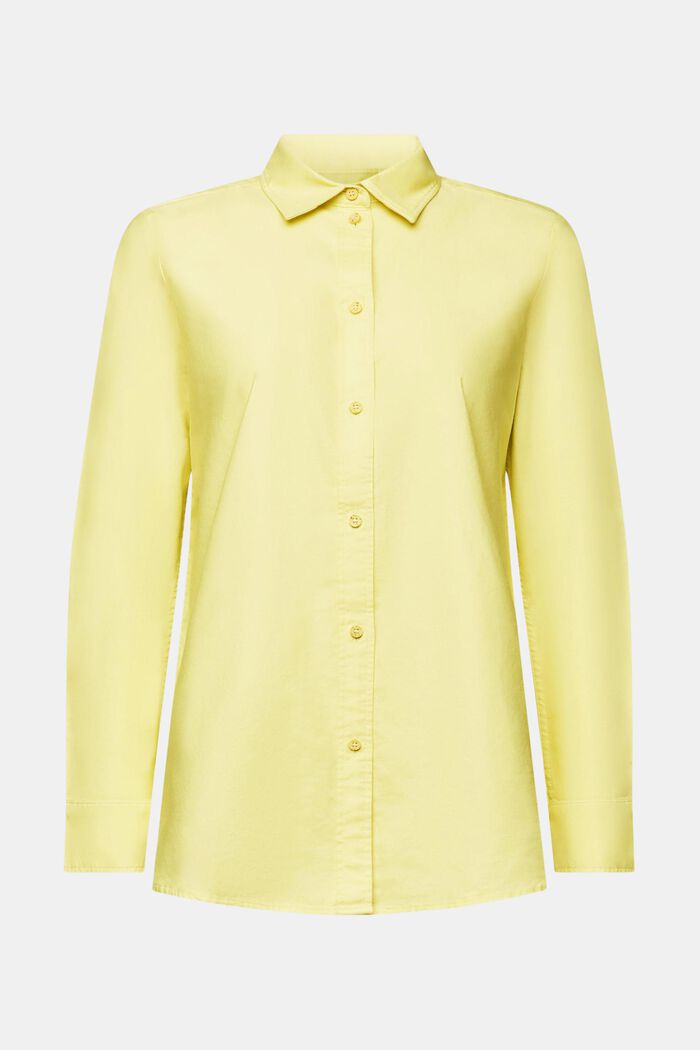 Oxford overhemdblouse, LIME YELLOW, detail image number 6