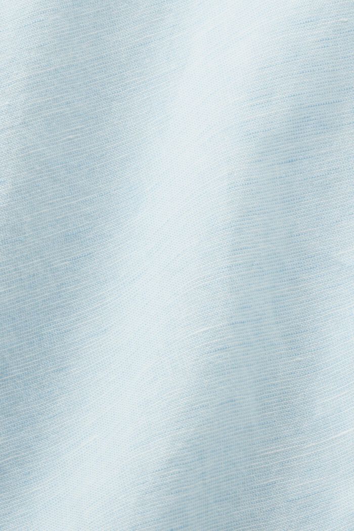 Katoen-linnen overhemdblouse, LIGHT TURQUOISE, detail image number 5