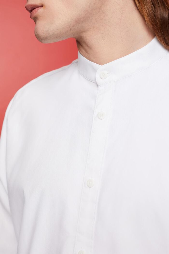 Slim fit T-shirt met opstaande kraag, WHITE, detail image number 2