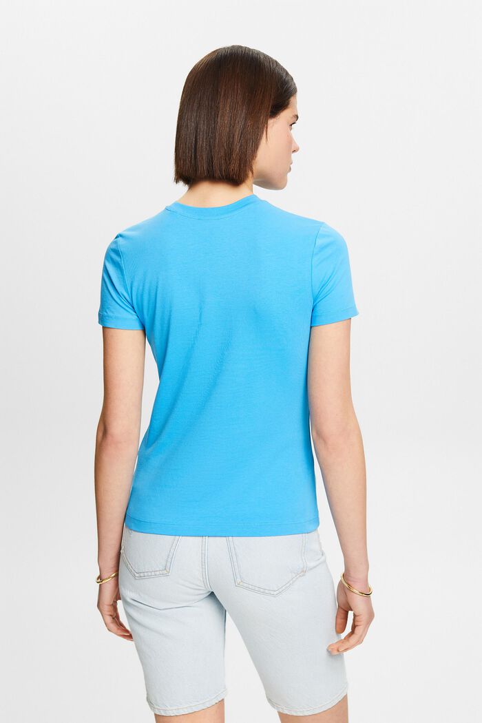 T-shirt met ronde hals, BLUE, detail image number 2