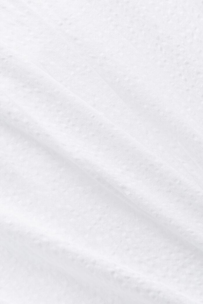 Gestreepte katoenen blouse met V-hals, WHITE, detail image number 4