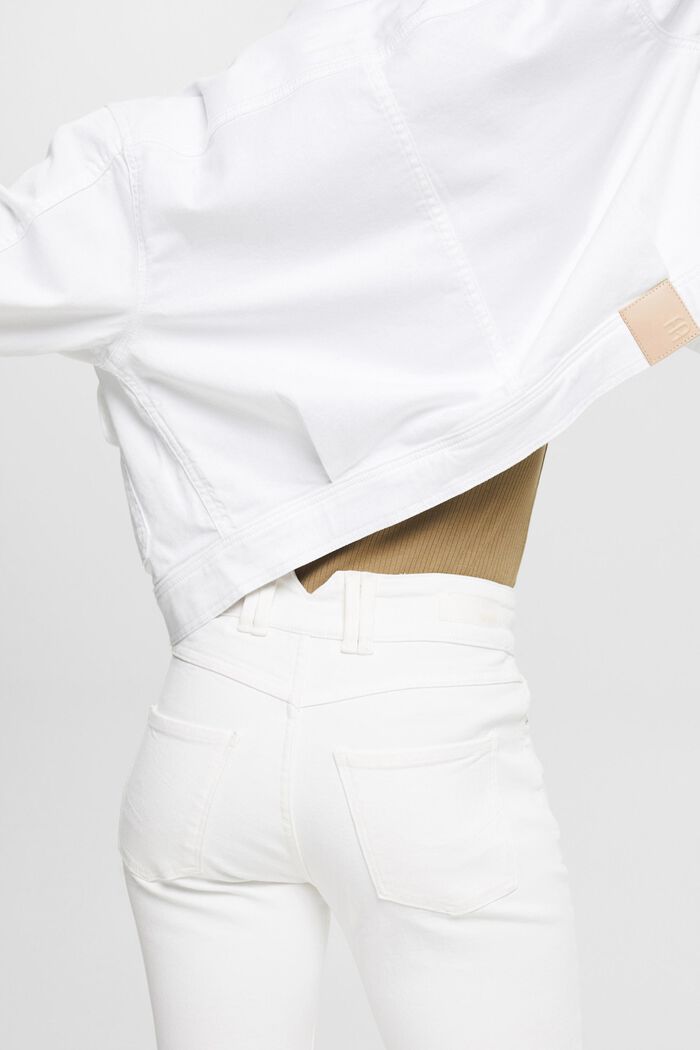 Jeans met hoge taille en stretch, OFF WHITE, detail image number 5
