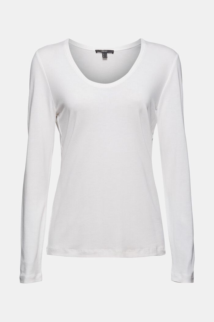 T-shirt à manches longues en TENCEL™ x REFIBRA™, WHITE, overview