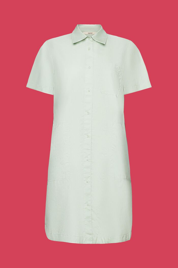 Mini robe-chemise, 100 % coton, CITRUS GREEN, detail image number 6