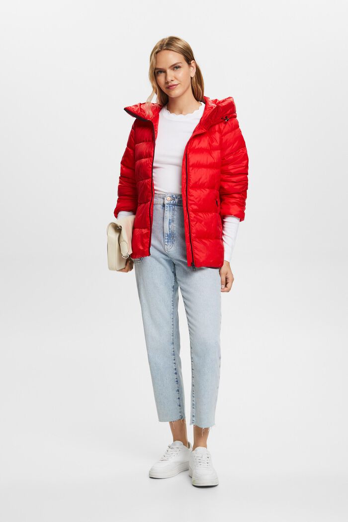 Recyclée : la veste matelassée à capuche, RED, detail image number 1