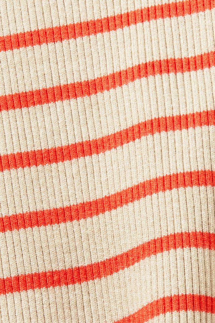 Geribde trui met korte mouwen, LIGHT TAUPE, detail image number 6