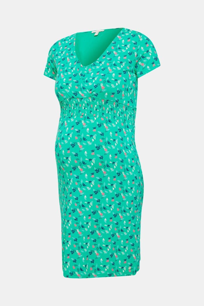 Jersey jurk met voedingsfunctie, EMERALD GREEN, overview