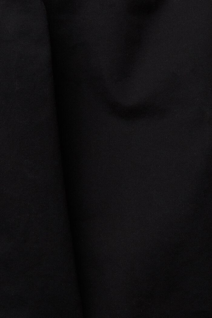 Chino met een hoge band,100% pima katoen, BLACK, detail image number 7