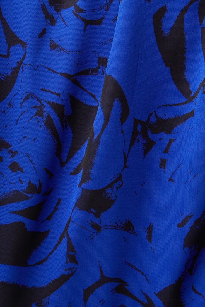 Off-the-shoulder chiffon midi-jurk met print, BRIGHT BLUE, detail image number 5