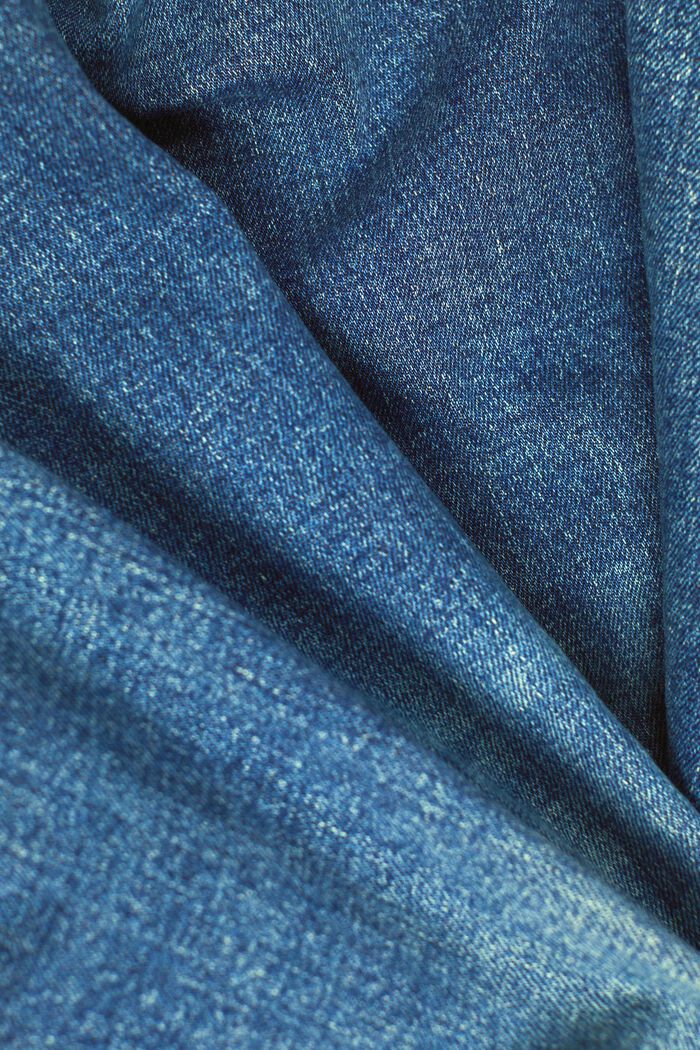Retro slim jeans met hoge taille, BLUE MEDIUM WASHED, detail image number 5