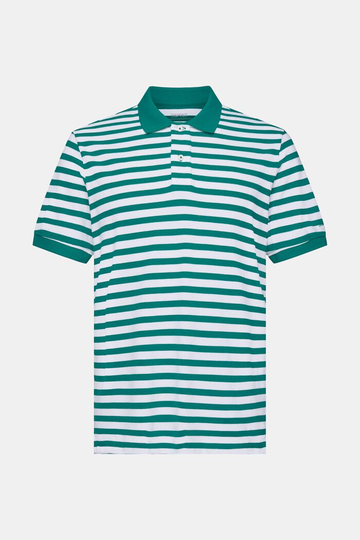 Polo rayé coupe Slim Fit, EMERALD GREEN, detail image number 6