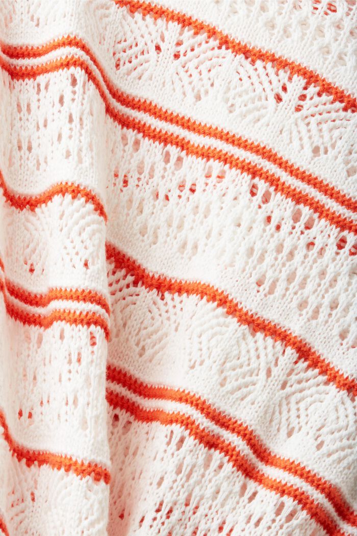 Gestructureerde trui van duurzaam katoen, NEW OFF WHITE, detail image number 5