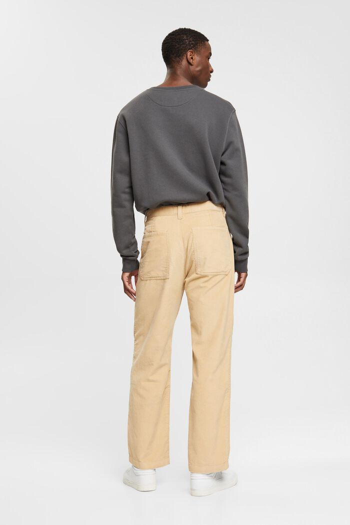 Pantalon en velours côtelé de coupe Loose Fit, CREAM BEIGE, detail image number 3