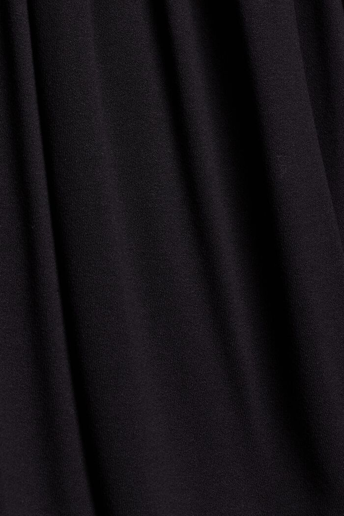Jersey jurk met bandjes met kwastjes, LENZING™ ECOVERO™, BLACK, detail image number 4