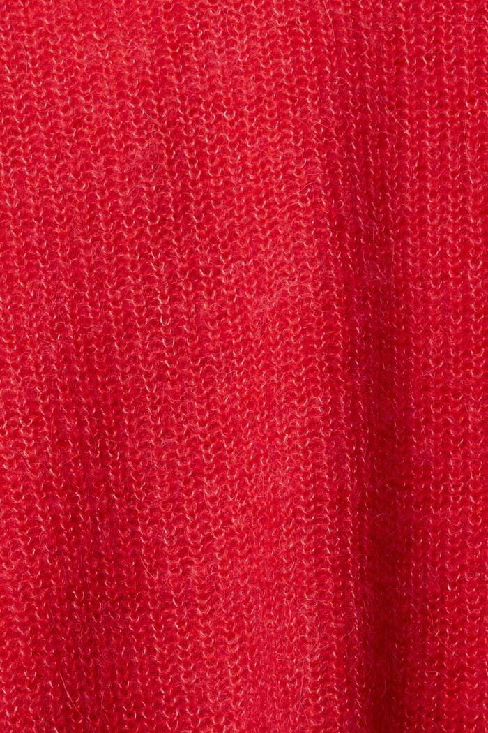 Met alpaca: vest, RED, detail image number 6