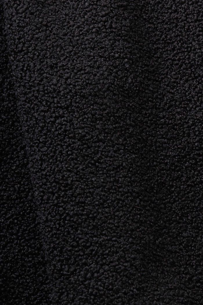 Sweatshirt met een halve rits, van een materiaalmix, BLACK, detail image number 6