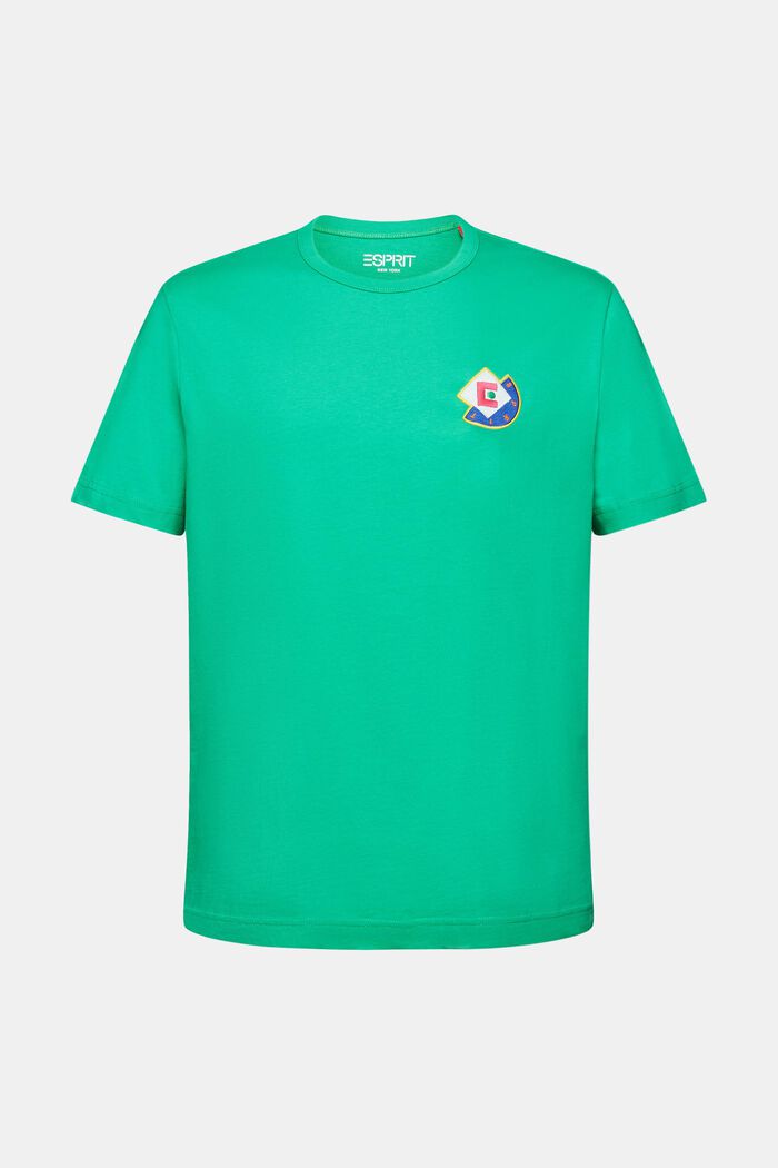 T-shirt met grafisch logo, GREEN, detail image number 5