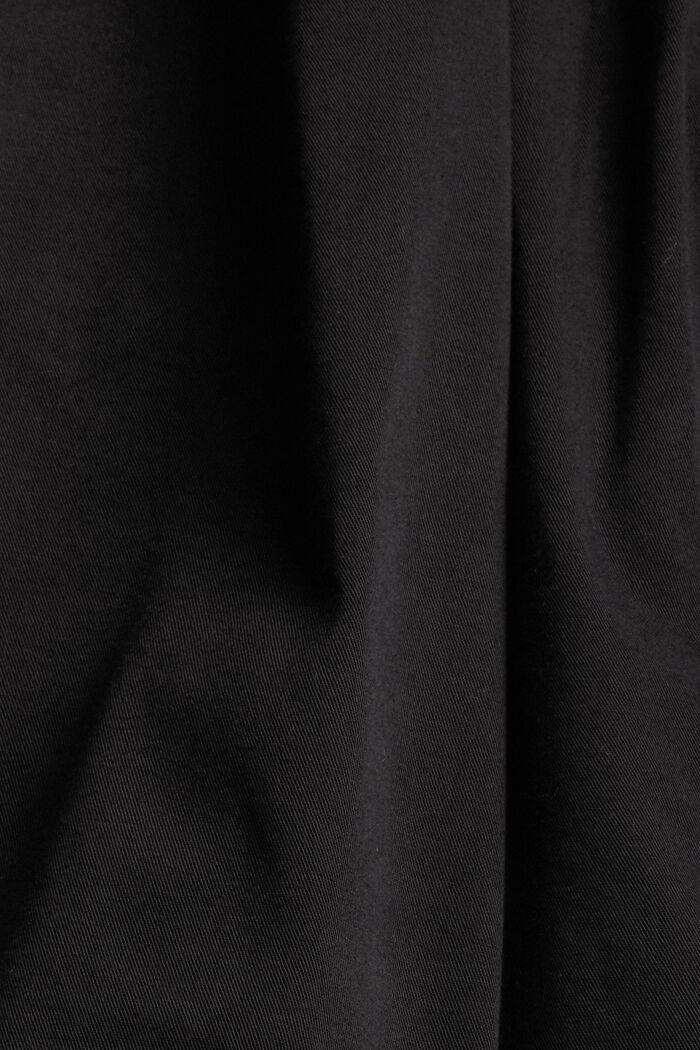 Short met hoge taille van 100% pima katoen, BLACK, detail image number 1