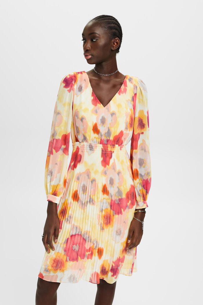 Mini-robe à imprimé floral all-over, ORANGE, detail image number 0