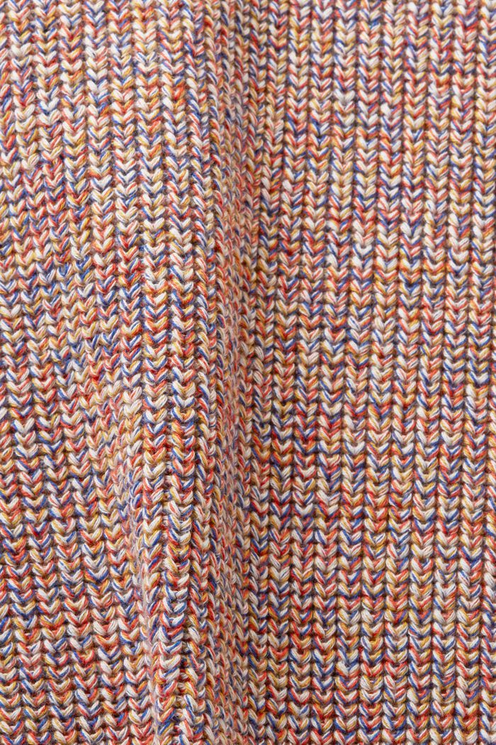 Katoenen trui met ribbreisel, AMBER YELLOW, detail image number 4