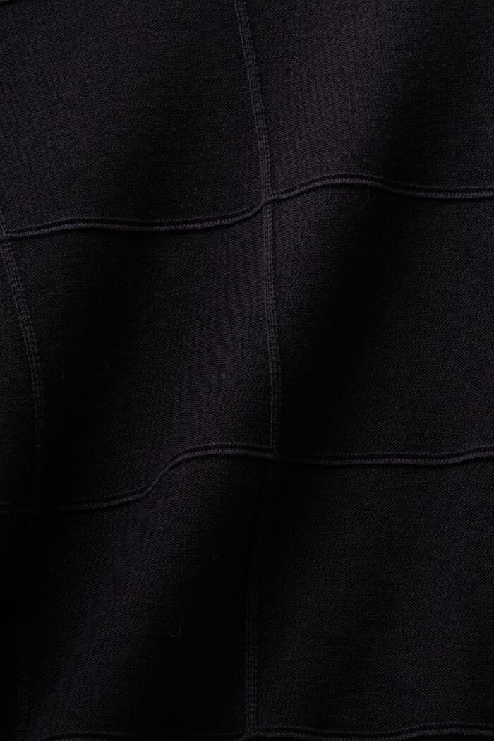 Gestructureerde trui met ton sur ton raster, BLACK, detail image number 4