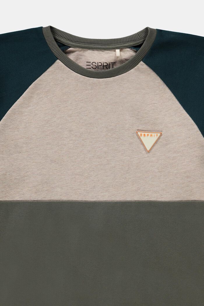 Longsleeve van katoen-jersey met logopatch, FOREST, detail image number 2