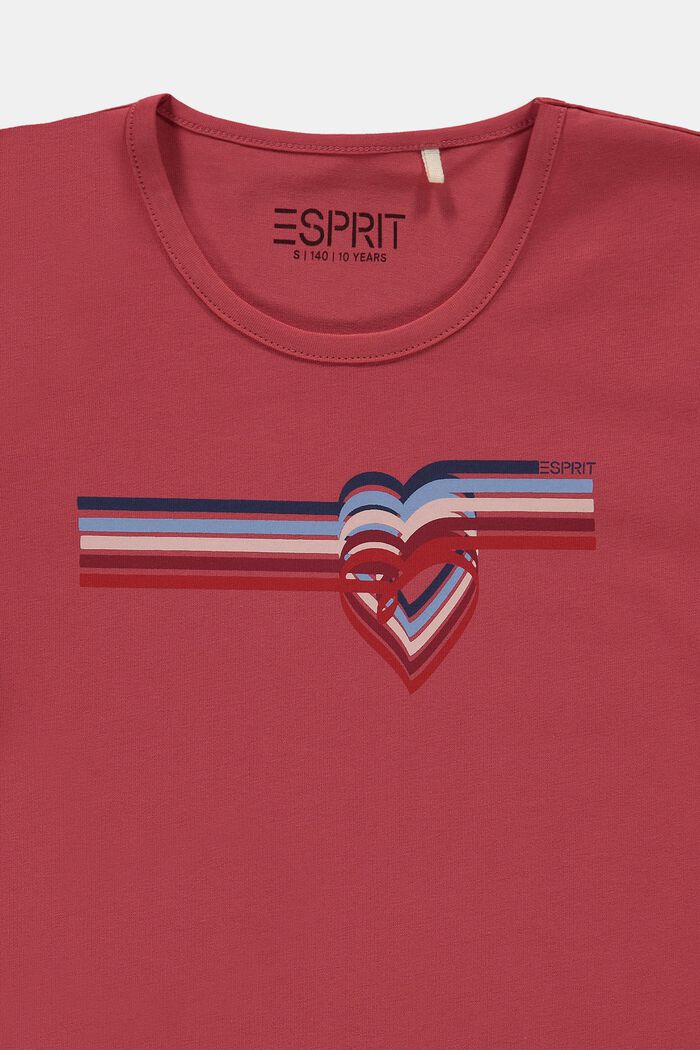 T-shirt met print, GARNET RED, detail image number 2