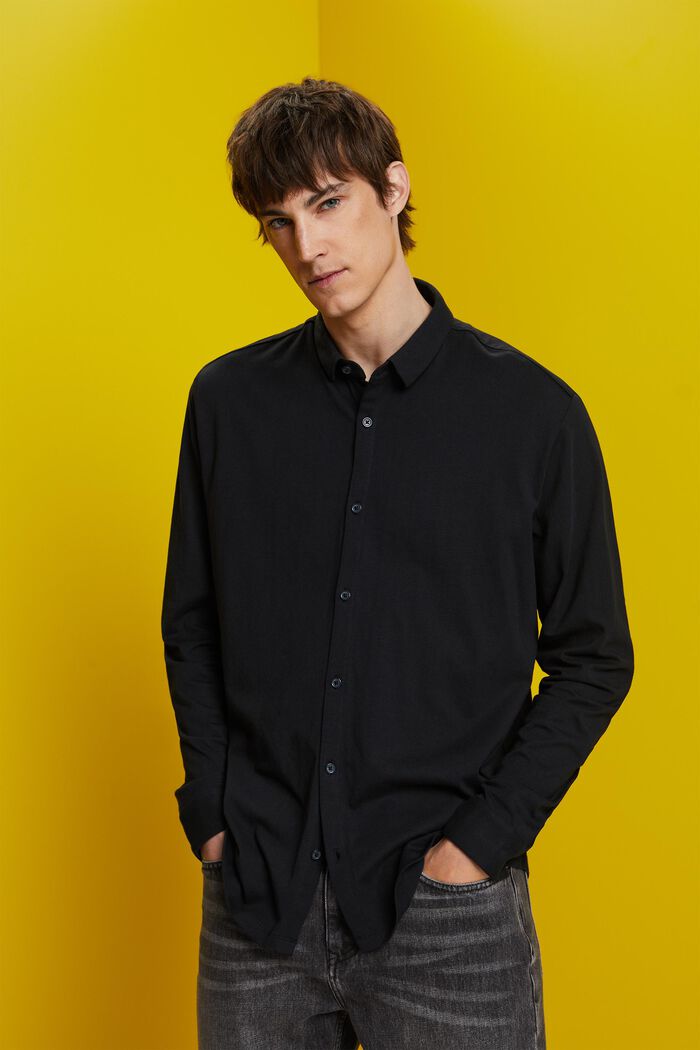 Jersey shirt, 100% katoen, BLACK, detail image number 0