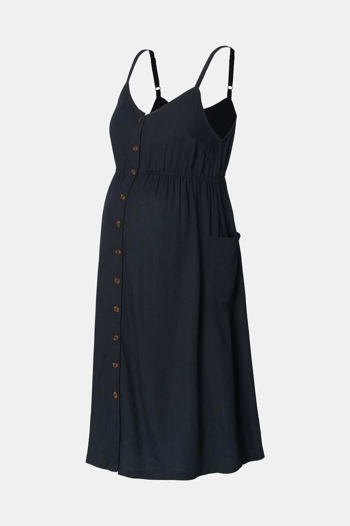 MATERNITY midi-jurk voor vrouwen die borstvoeding geven, BLACK INK, detail image number 5